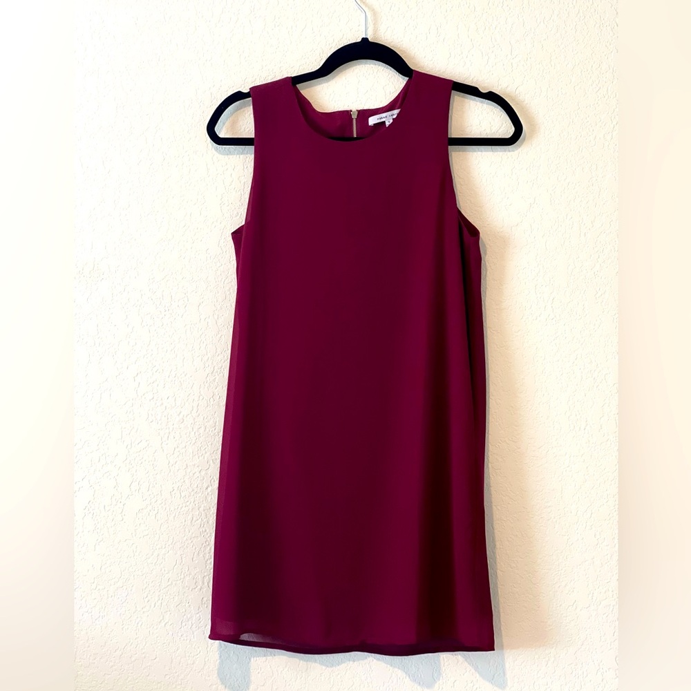 Sleeveless Burgundy‎ A-Line Dress 👗